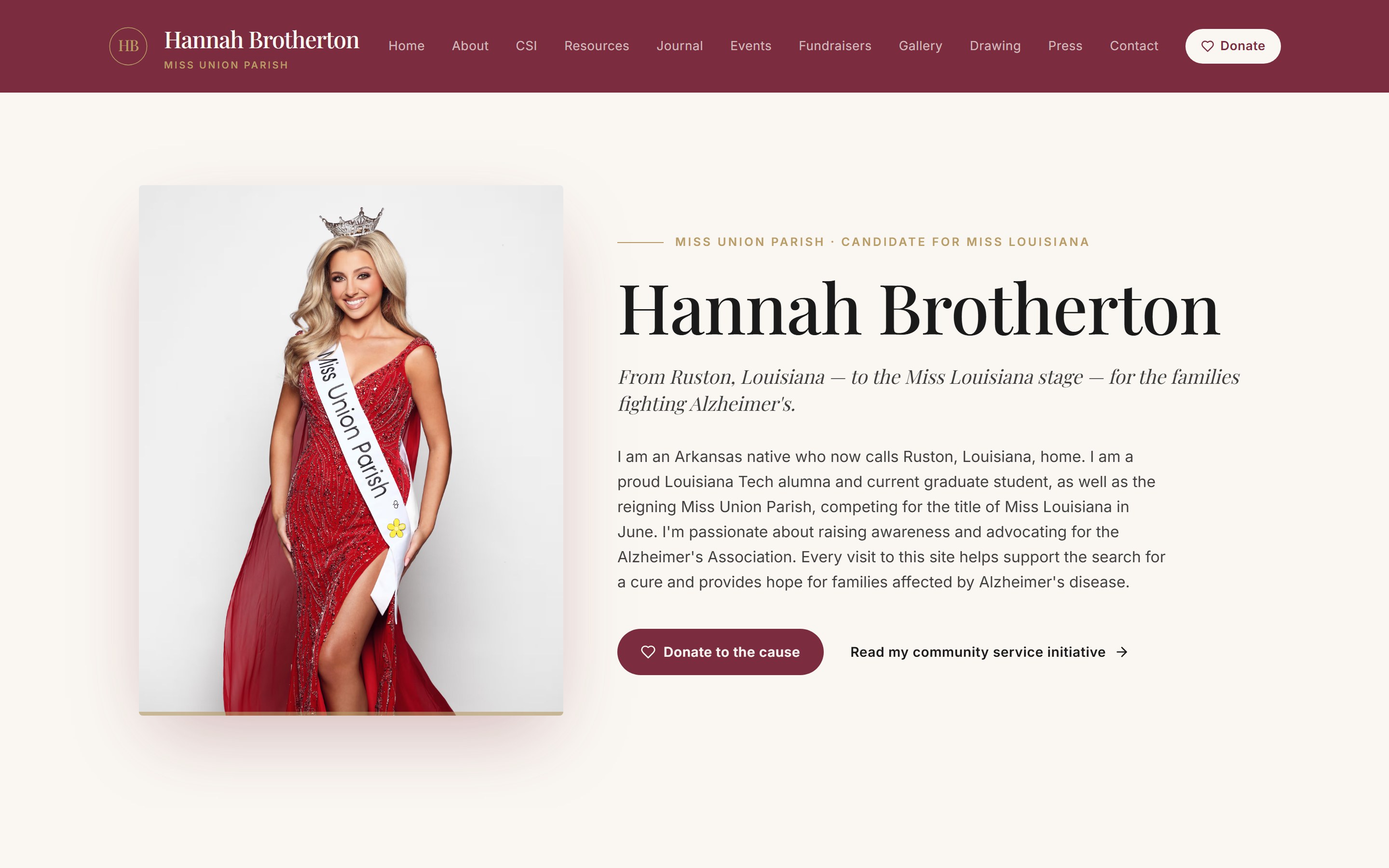 Screenshot of Hannah Brotherton